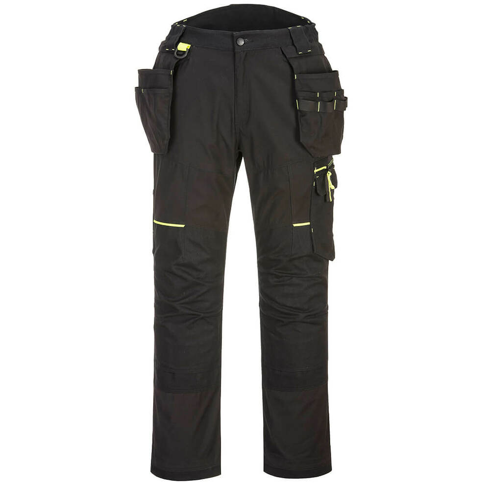 Spodnie robocze z kaburami WX3 Eco Stretch, kolor czarny, rozmiar 34 1