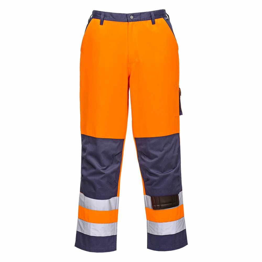 Spodnie robocze ostrzegawcze Lyon, kolor pomarańczowy/granat, rozmiar XL 1