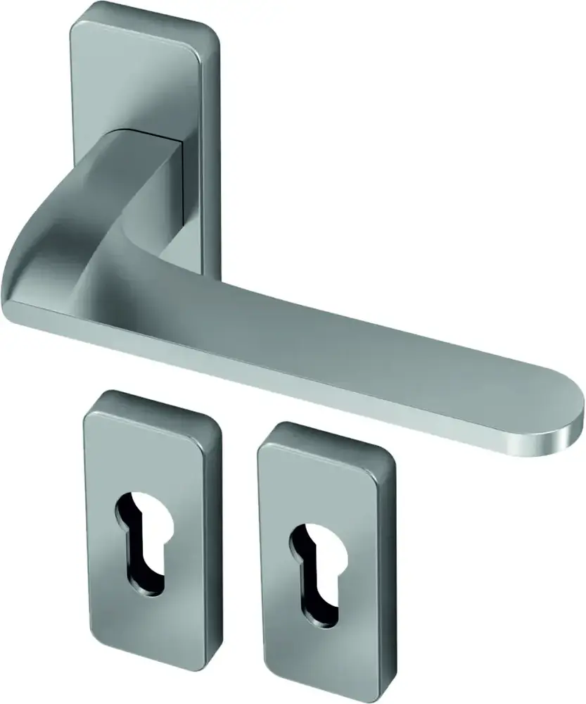 Klamka jednostronna Cloe szyld prostokątny 74x33mm Claq8 +s zyld WB (2 szt.), chrom matowy 1