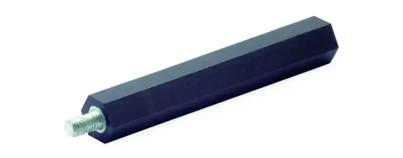 Wspornik dystansowy izolowany M6, wysokośc 30 mm, czarny, Polyester, 50 sztuk BM QSCP030M6 1