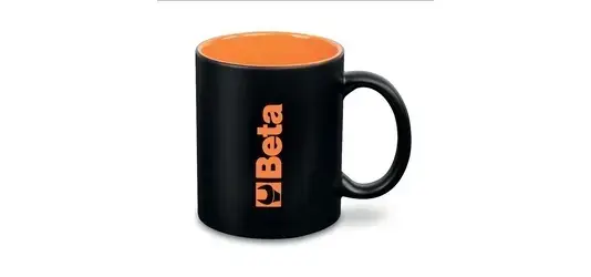 Kubek ceramiczny czarny, logo Beta 9527T 1