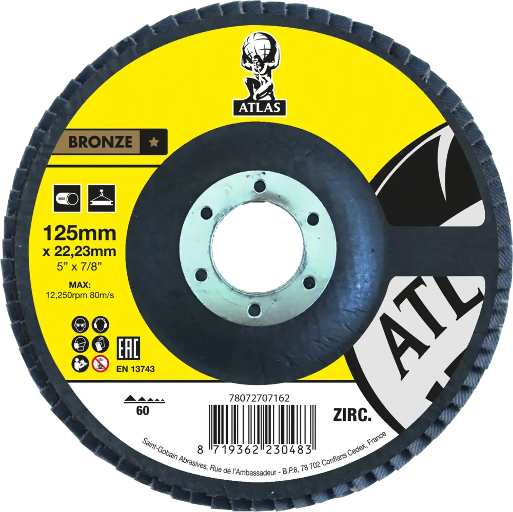 Ściernica lamelkowa 125/120 11szt. ATLAS KX663 INOX 1