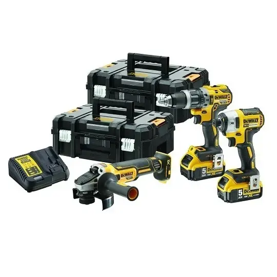 Zestaw 3 elektronarzędzi 18V 2x5,0Ah TStak DeWalt DCK384P2T 1
