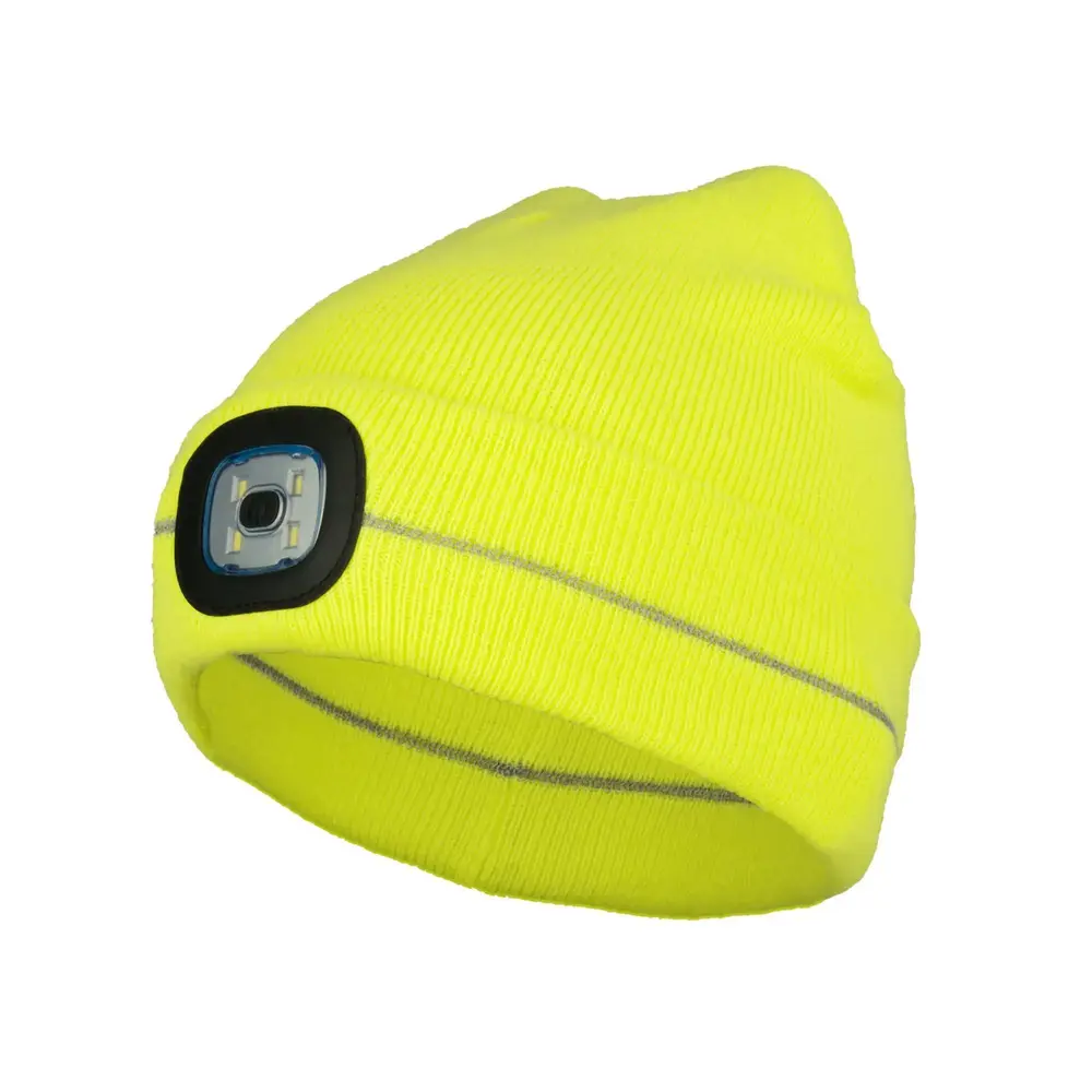 Czapka dziana z lampką FLASHLIGHT YELLOW 1