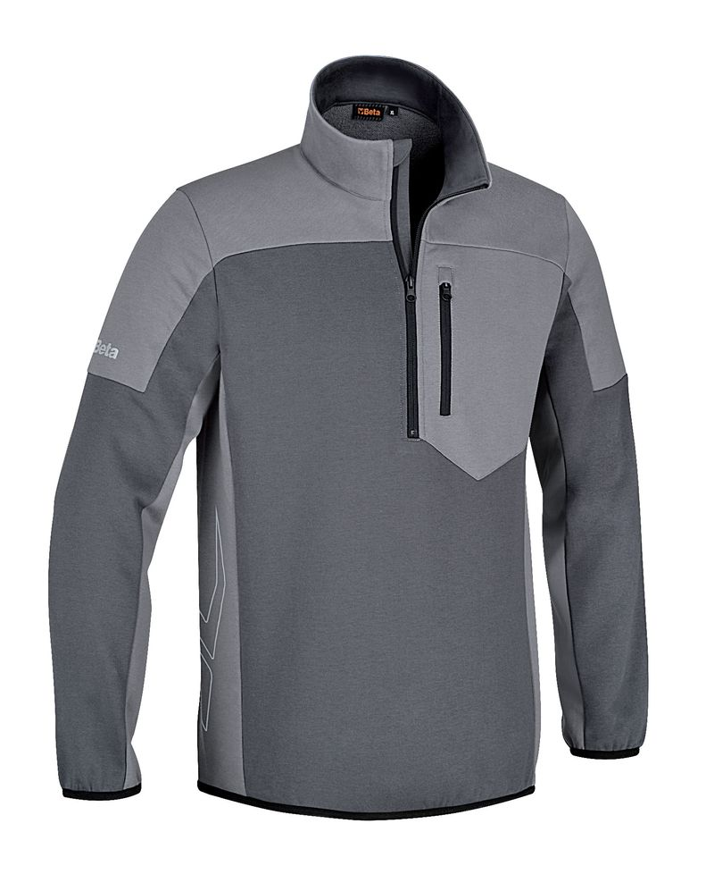 Bluza zapinana szara rozmiar M Beta 7643G 1