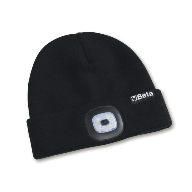 Czapka zimowa z lampką LED czarna Beta 7980L 1