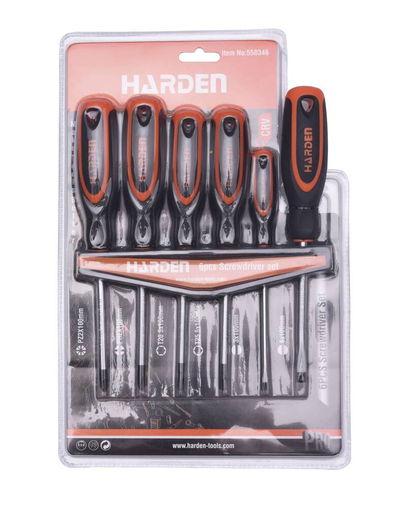 Zestaw wkrętaków 6 elementów Harden 1