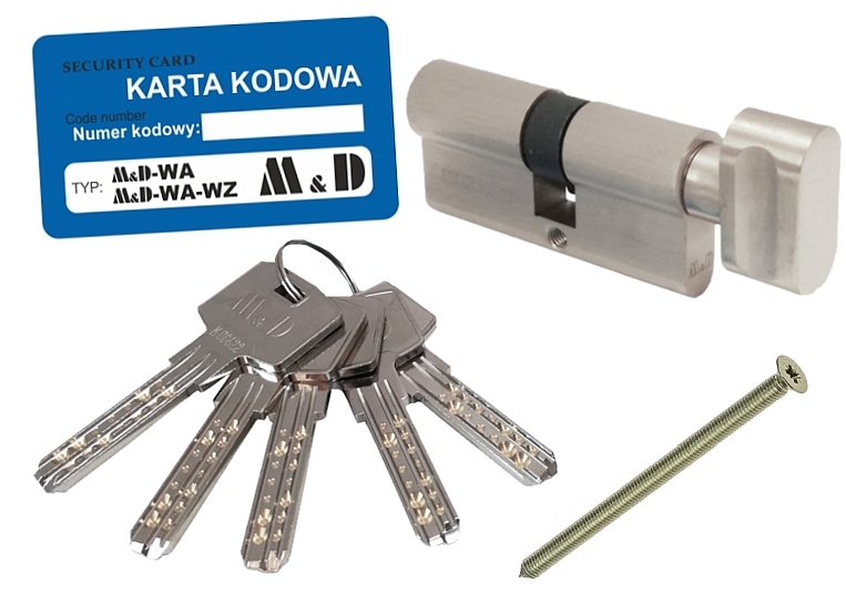 Wkładka z atestem do drzwi do zamka 40g/30 M&D WA z gałką 1