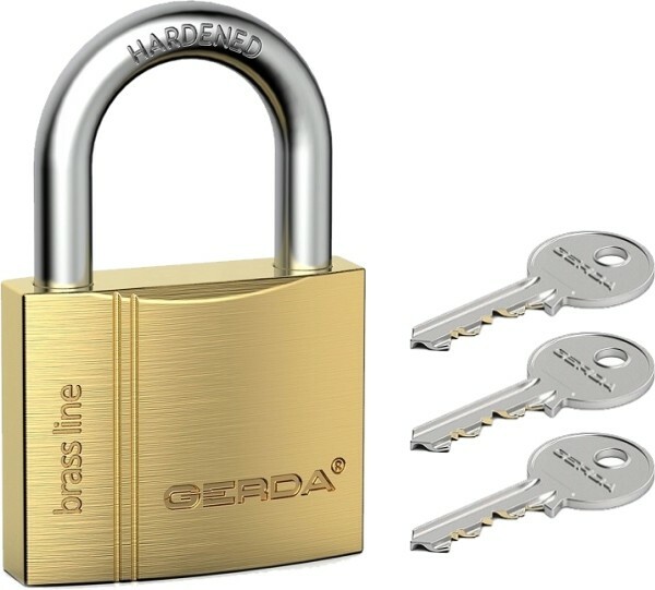Kłódka mosiężna zatrzaskowa Gerda brass line KMZ S4010 A 1