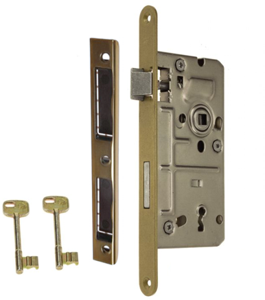 Zamek do drzwi 72/55 wpuszczany na klucz Metalplast Częstochowa BOX lewy 1