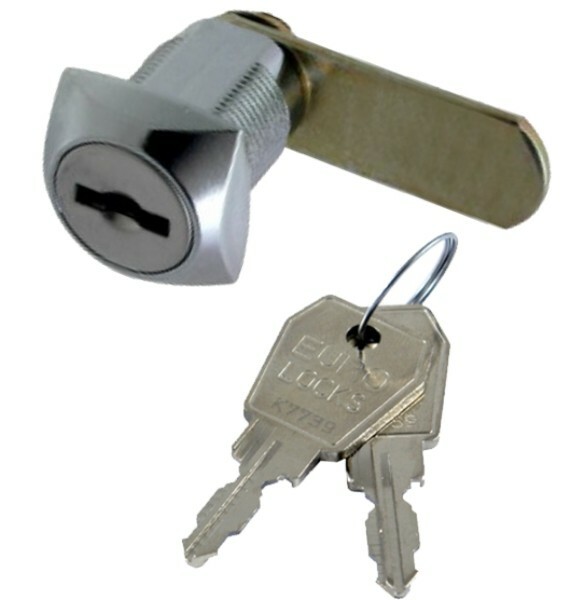 Zamek meblowy kwadratowy z ryglem prostym 19/20 EURO-LOCKS 0802 1