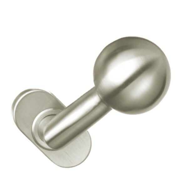 Gałka-stała kula odgięta szyld owalny INOX 1