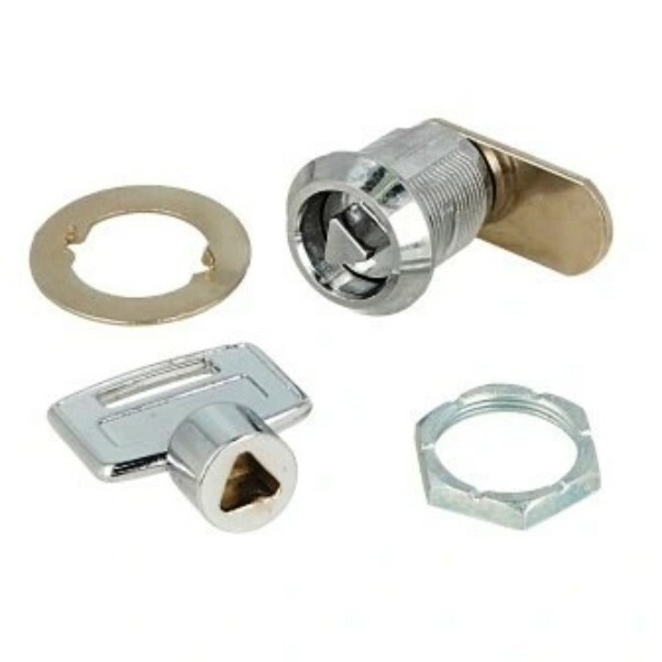 Zamek kasetowy 19/20 mm na klucz trójkątny z kluczem SISO 334 1