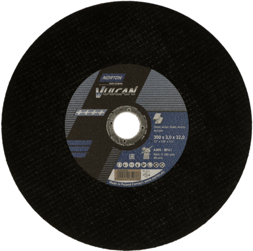 Tarcza do cięcia żeliwa, kamienia 300x3x32 Vulcan płaska Norton 66252925466 1