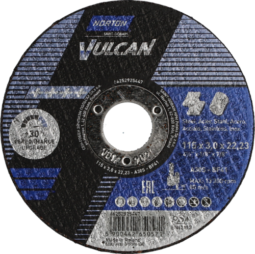 Tarcza do cięcia metalu 115x3x22,23 Vulcan płaska Norton 66252925447 1