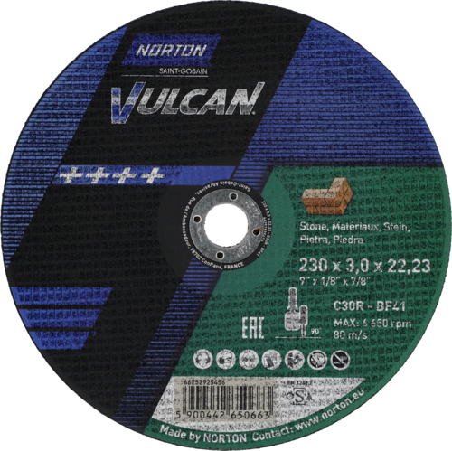 Tarcza do cięcia betonu 230x3x22,23 Vulcan płaska Norton 66252925456 1