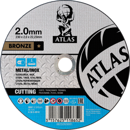 Tarcza do cięcia metalu 230x2x22,23 Bronze płaska Atlas 66252828881 1