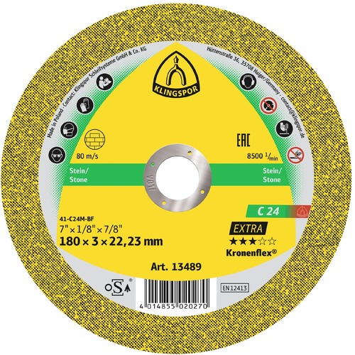 Tarcza cięcia betonu 230x3x22,23 C 24 Extra wypukła Klingspor 189003 1