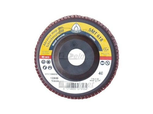 KLINGSPOR Ściernica listkowa talerzowa do stali nierdzewnej SMT 624 średnica 125 mm granulacja 80 1