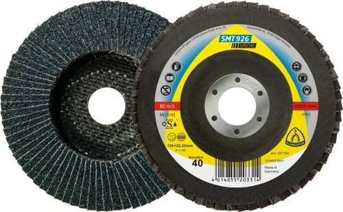 Lamelka tarcza listkowa 125 gr.60 metal/inox Klingspor SMT 926  321707 1 szt 1