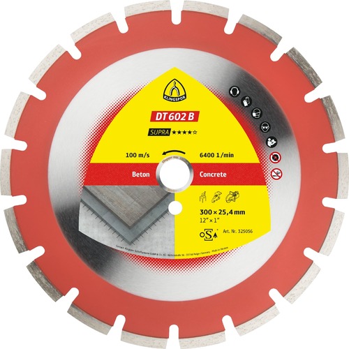 Tarcza diamentowa 350x3,2x25,4 beton DT 602 B Supra Klingspor 325088 1