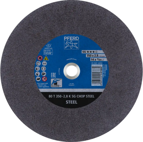 Tarcza do cięcia metalu 350x2,8x25,4 SG CHOP STEELOX płaska Pferd 66323570 1