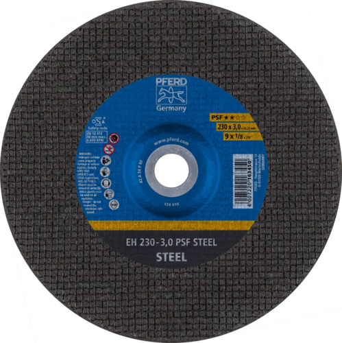 Tarcza do cięcia metalu 230x3,8x22,23 PSF STEEL płaska Pferd 61724222 1