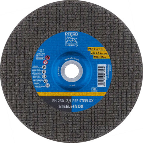 Tarcza do cięcia metalu 230x2,5x22,23 PSF STEELOX wypukła Pferd 61728326 1