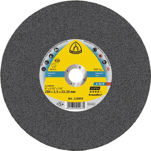 Tarcza do cięcia metalu 125x2x22,23 A 36 R Supra płaska Klingspor 126849 1
