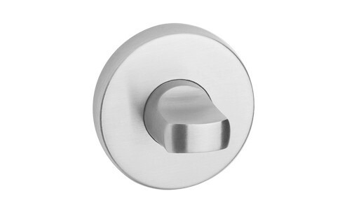Szyld dolny okrągły łazienkowy WC, stal nierdzewna Metal Bud 1