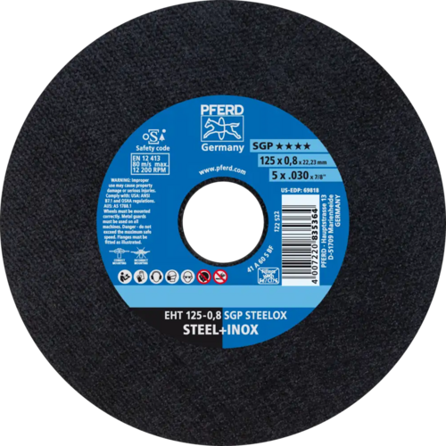 Tarcza do cięcia metalu 125x0,8x22,23 SGP STEELOX płaska Pferd 61341094 1