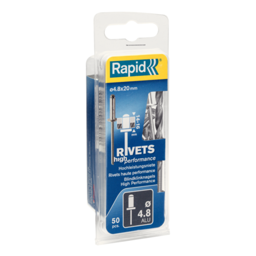 Nity 4.8x20mm WZMOCNIONE 0.05M+WIERTŁO Rapid 5000391 1