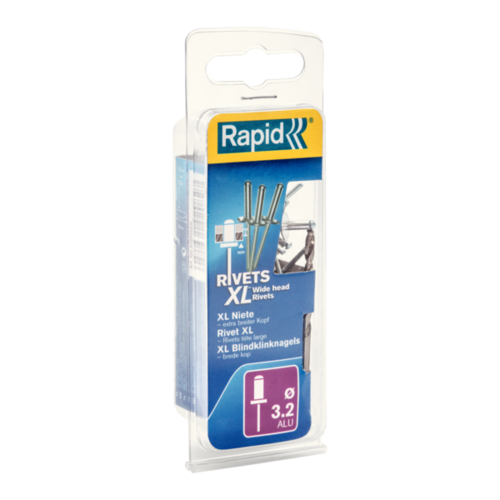 Nity XL  Ø3.2 x 8mm 50szt + Wiertło Rapid 5000659 1