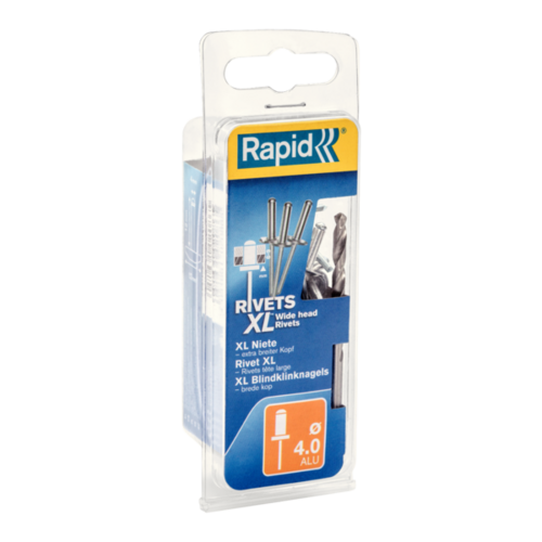 Nity XL  Ø4 x 12mm 50szt + Wiertło Rapid 5000661 1
