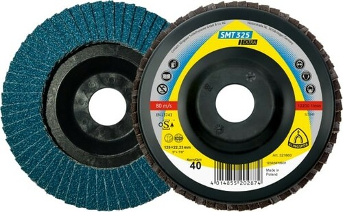 Lamelka tarcza listkowa 125 gr.40 metal/inox Klingspor SMT 325 321654 1