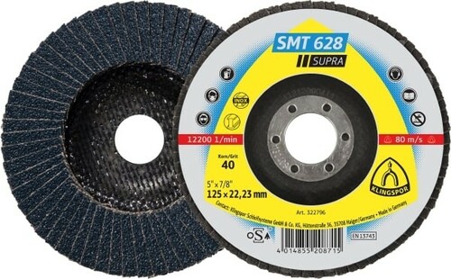 Lamelka tarcza listkowa 180 gr.60 metal/inox Klingspor SMT 628 322805 1
