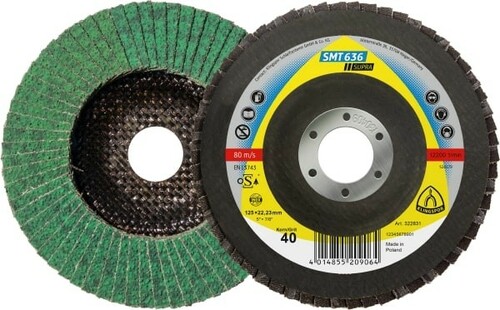 Lamelka tarcza listkowa 125 gr.40 metal/inox Klingspor SMT 636 322845 1