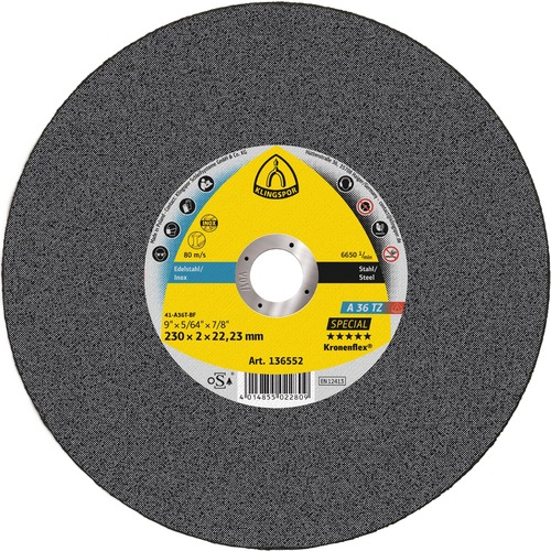 Tarcza do cięcia metalu 115x2x22,23 A 36 TZ Special płaska Klingspor 136549 1