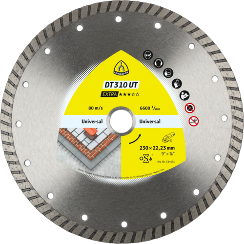 Tarcza diamentowa 125x2x22,23 uniwersalna DT 310 UT Extra Klingspor 334089 1