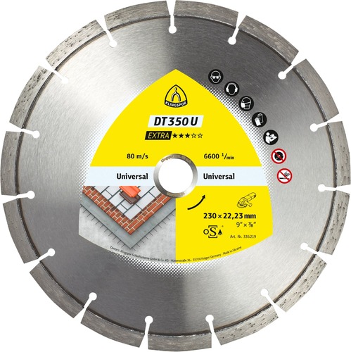 Tarcza diamentowa 180x2,6x22,23 uniwersalna DT 350 U Extra Klingspor 336216 1