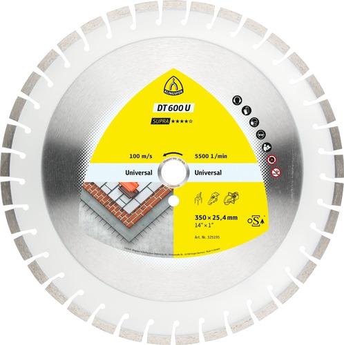 Tarcza diamentowa 350x3x30 uniwersalna DT 600 U Supra Klingspor 325196 1