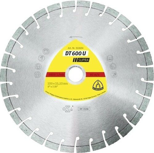 Tarcza diamentowa 450x3,6x30 uniwersalna DT 600 U Supra Klingspor 325200 1