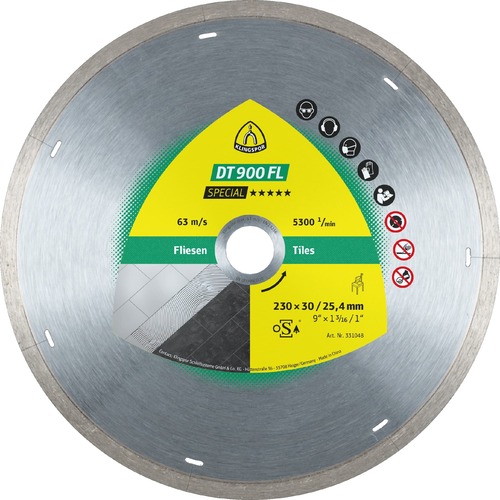 Tarcza diamentowa 115x1,4x22,23 płytki ceramiczne DT 900 FL Special Klingspor 331042 1