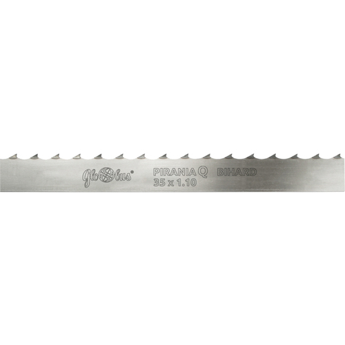 Piła taśmowa PIRANIA Q /HORS/ 4005x40x1,1/22 do cięcia drewna świeżego na trakach taśmowych GLOBUS 1