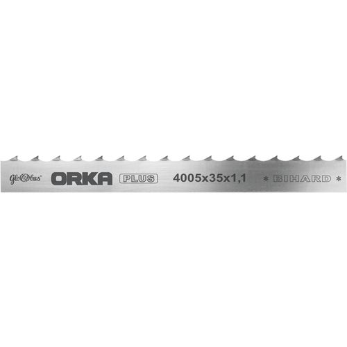 Piła taśmowa ORKA Plus /HOR/ 4005x35x1,1/22 do cięcia drewna świeżego na trakach taśmowych GLOBUS 1