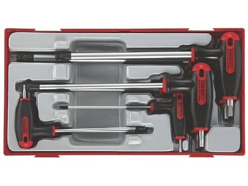 7-elementowy zestaw kluczy trzpieniowych sześciokątnych calowych Teng Tools TTHEX7AF 1