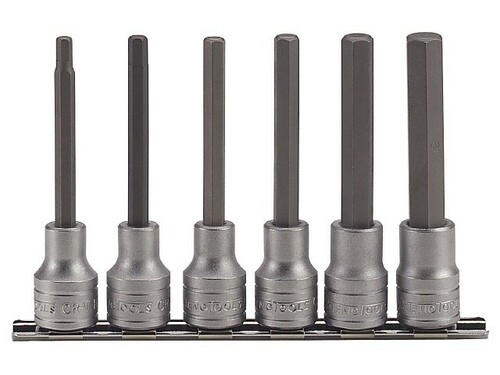 Zestaw nasadek trzpieniowych 6-kątnych długich z chwytem kwadratowym 1/2'' Teng Tools M1211 1