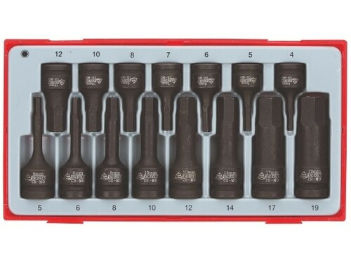 15-elementowy zestaw nasadek maszynowych trzpieniowych sześciokątnych TT9015HX TengTools 15141-0107 1