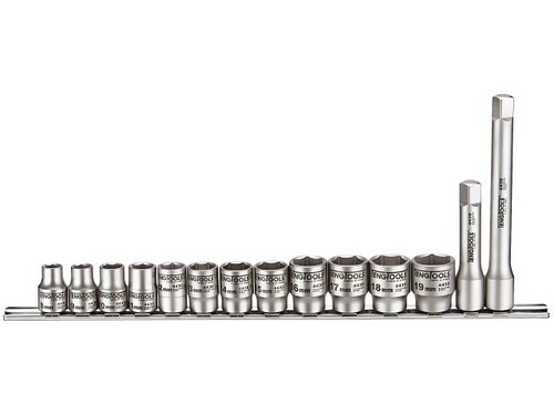 Zestaw nasadek nierdzewnych z chwytem kwadratowym 3/8''. Teng Tools MS3814 1