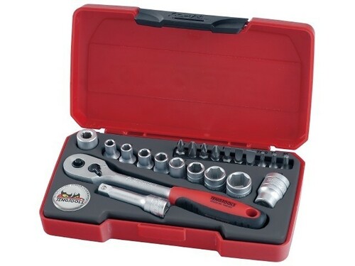Zestaw kluczy nasadowych z chwytem kwadratowym 1/4'' Teng Tools T1422 1